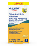 Equate Triple Antibiotic First Aid Ointment, 2 Oz (2x1 Oz), Compare To Neosporin® Active Ingredients