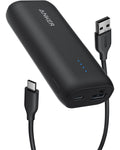 Anker 5,000mah (5k) Power Bank, 12w, Usb-c + Usb-a Ports