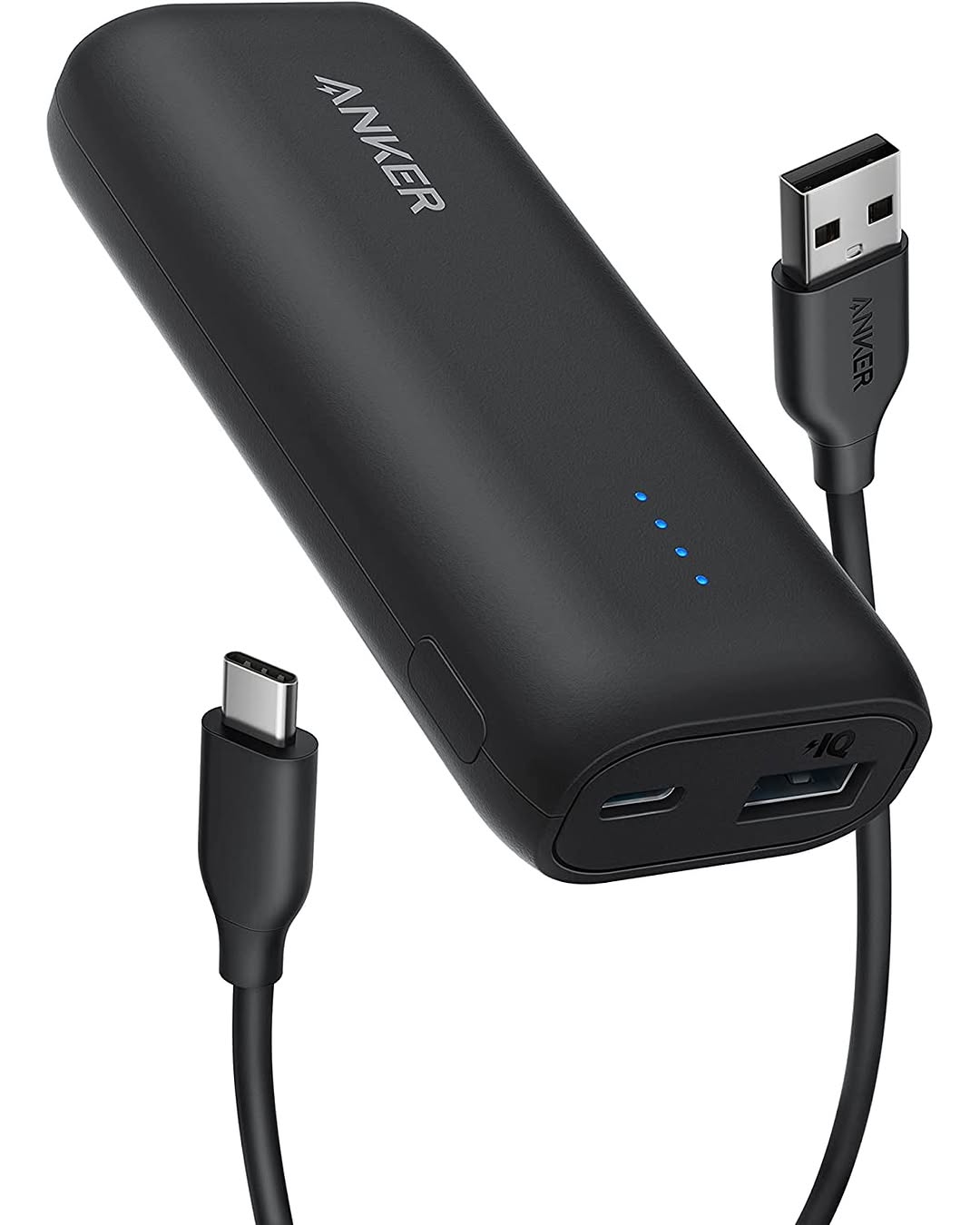 Anker 5,000mah (5k) Power Bank, 12w, Usb-c + Usb-a Ports