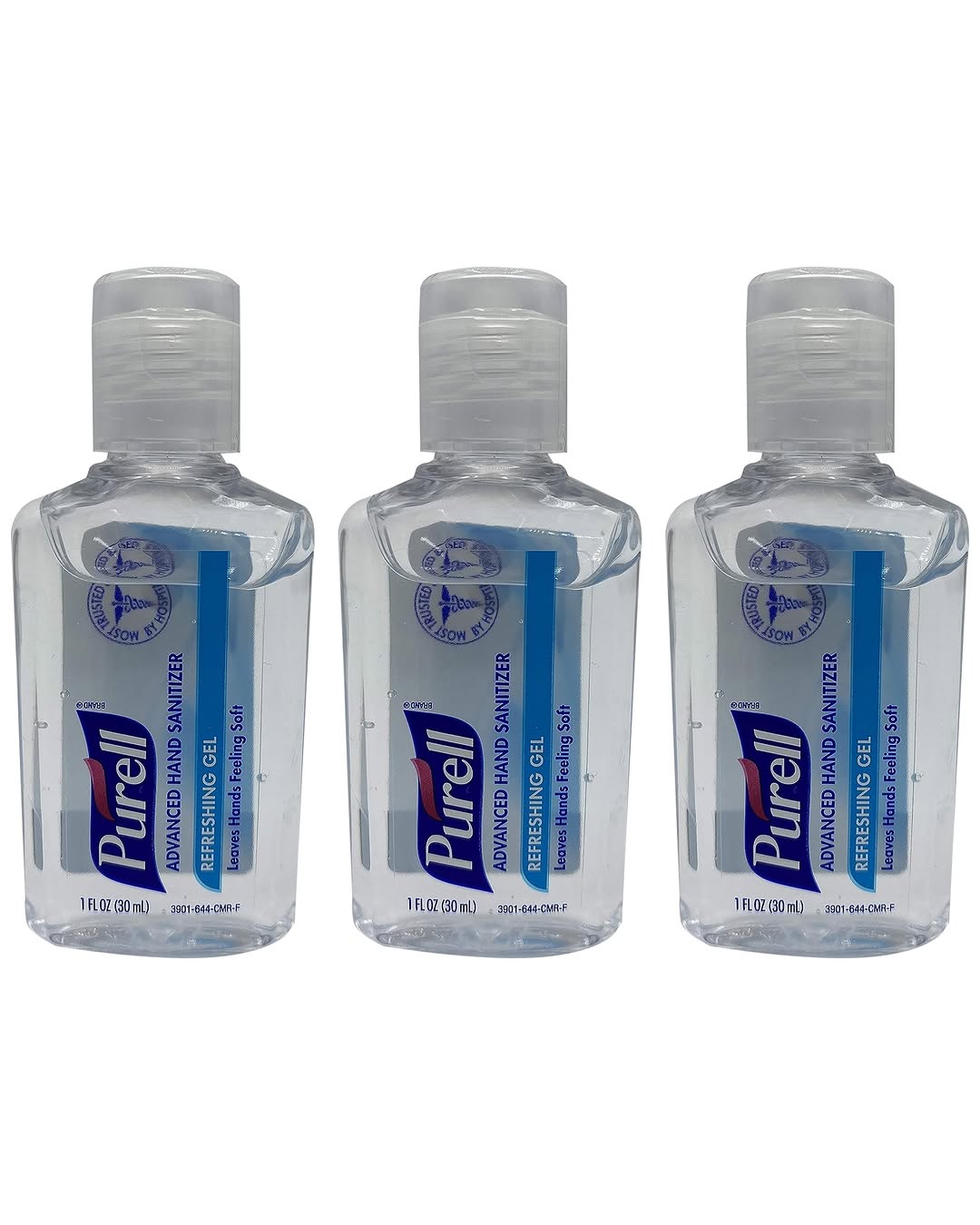 Pack Of (3) Purell Advanced Hand Sanitizer Refreshing Gel, 1 Fl Oz
