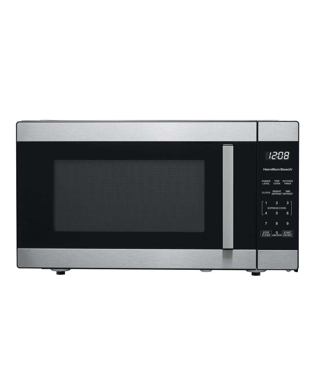 Hamilton Beach 1.6 Cu Ft 1100 W Sensor Cook Countertop Microwave Oven, Stainless Steel, New