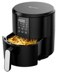 Kitcher 1200w 3.5qt Air Fryer With Touch Digital Screen And 50 Cookbooks, Easy To Use, Black