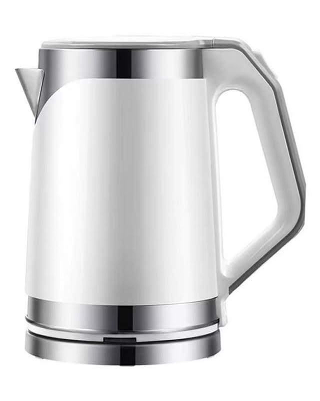 Electric Kettle, 304 Stainless Steel Interior, Bpa-free, Double Wall 2l Hot Water Boiler, 1000w Tea Kettle With Auto Shu