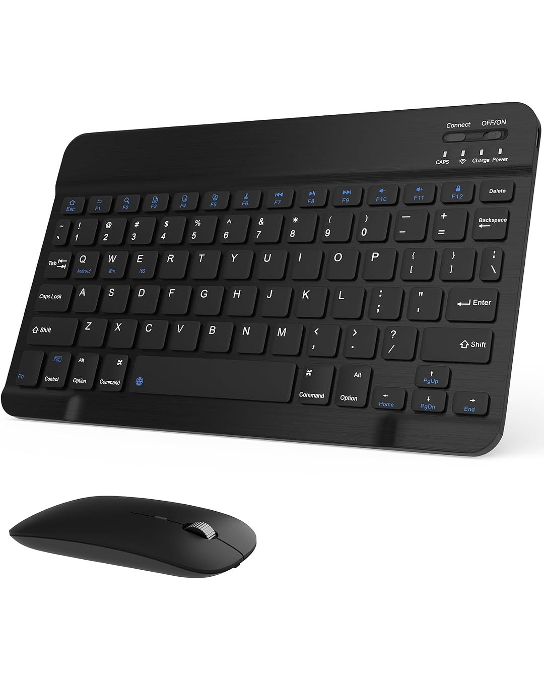 Wireless Bluetooth Keyboard Mouse Combo, Ultra-slim Rechargeable Set For Android Windows Ipad Iphone Samsung Tablet, Por