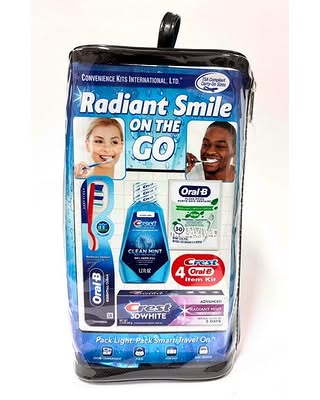 Convenience Kits International Radiant Smile On The Go 4 Pc Oral Care Travel Kit