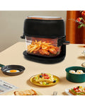 4l Hot Air Fryer With Led Touch Screen, Visible Baking Basket Air Fryer, 140-374℉ Temp Controls, For Family & Apartment