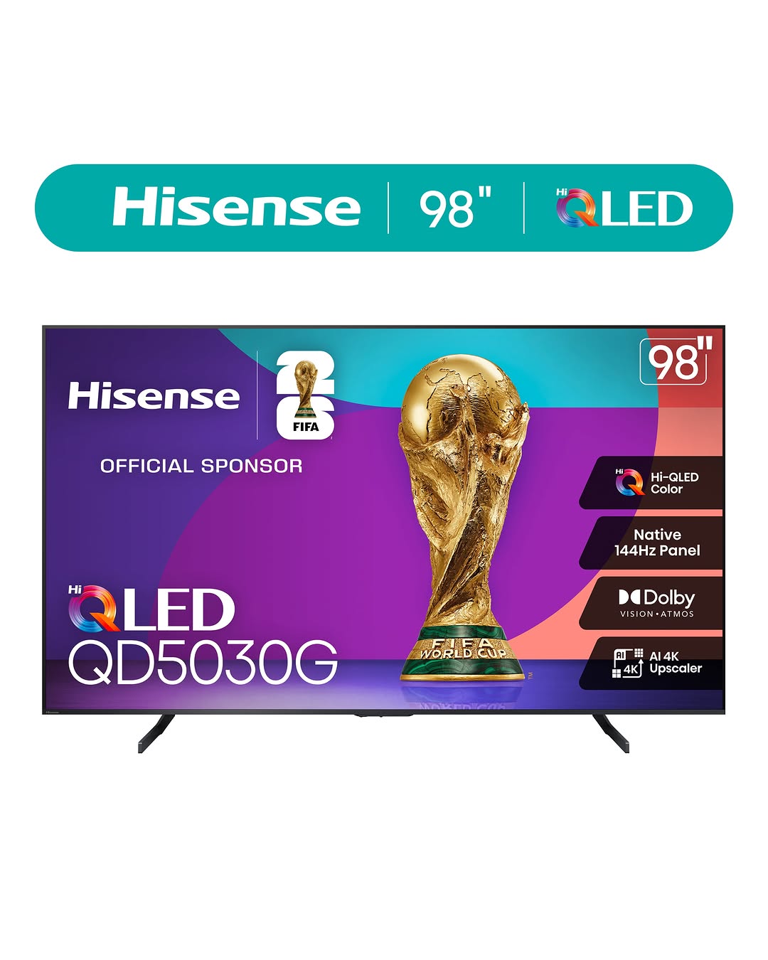 Hisense 98-inch Class Qd5030g Series Hi-qled 4k Uhd Google Smart Tv (98qd5030g, 2025 Model) - Hi-qled, Dolby Vision Atmo