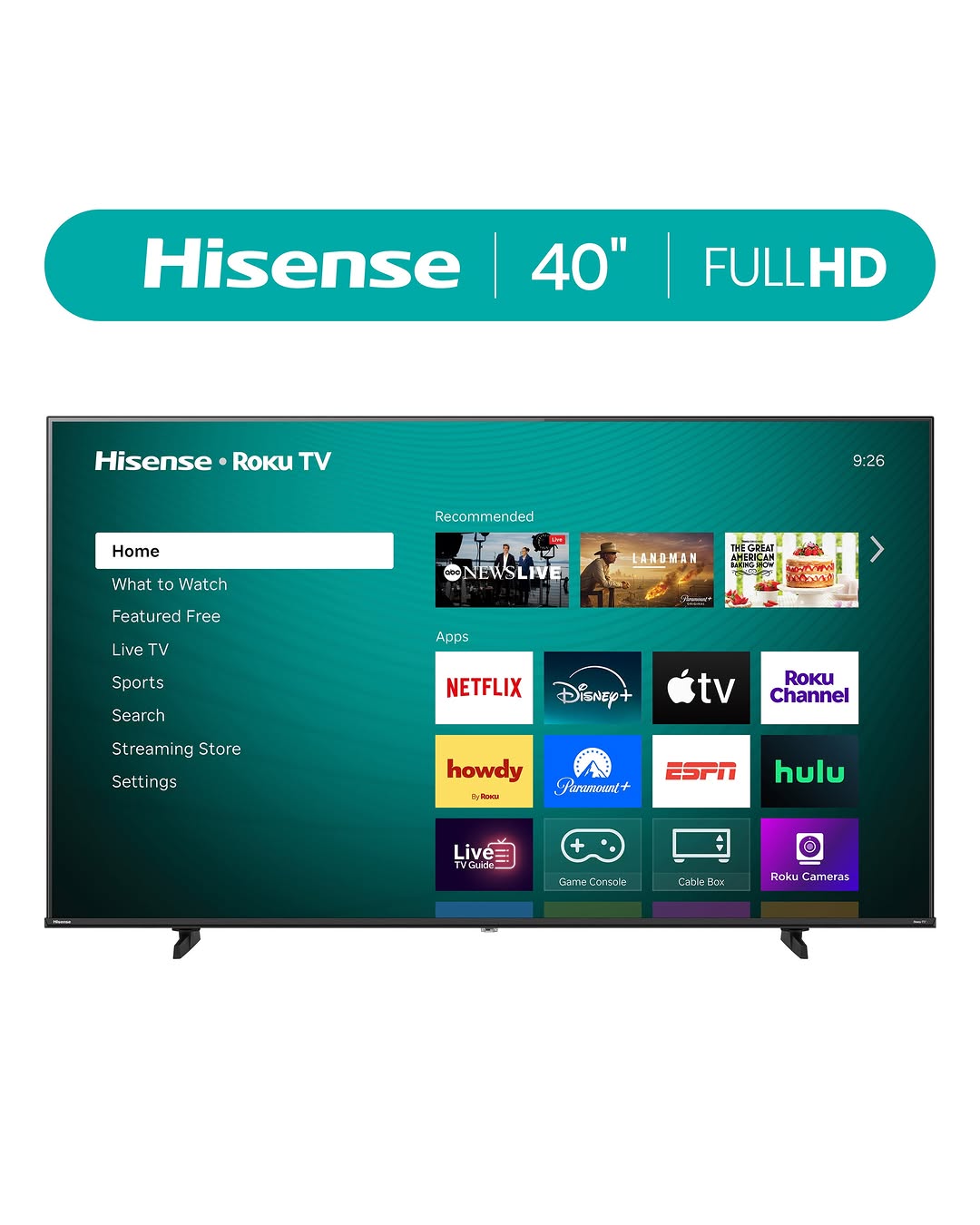 Hisense 40-inch Class H4 Series Fhd Roku Smart Tv (40h4030f1) - 1080p Full Hd Lcd Screen, Led Tv, Dts Trusurround Sound,