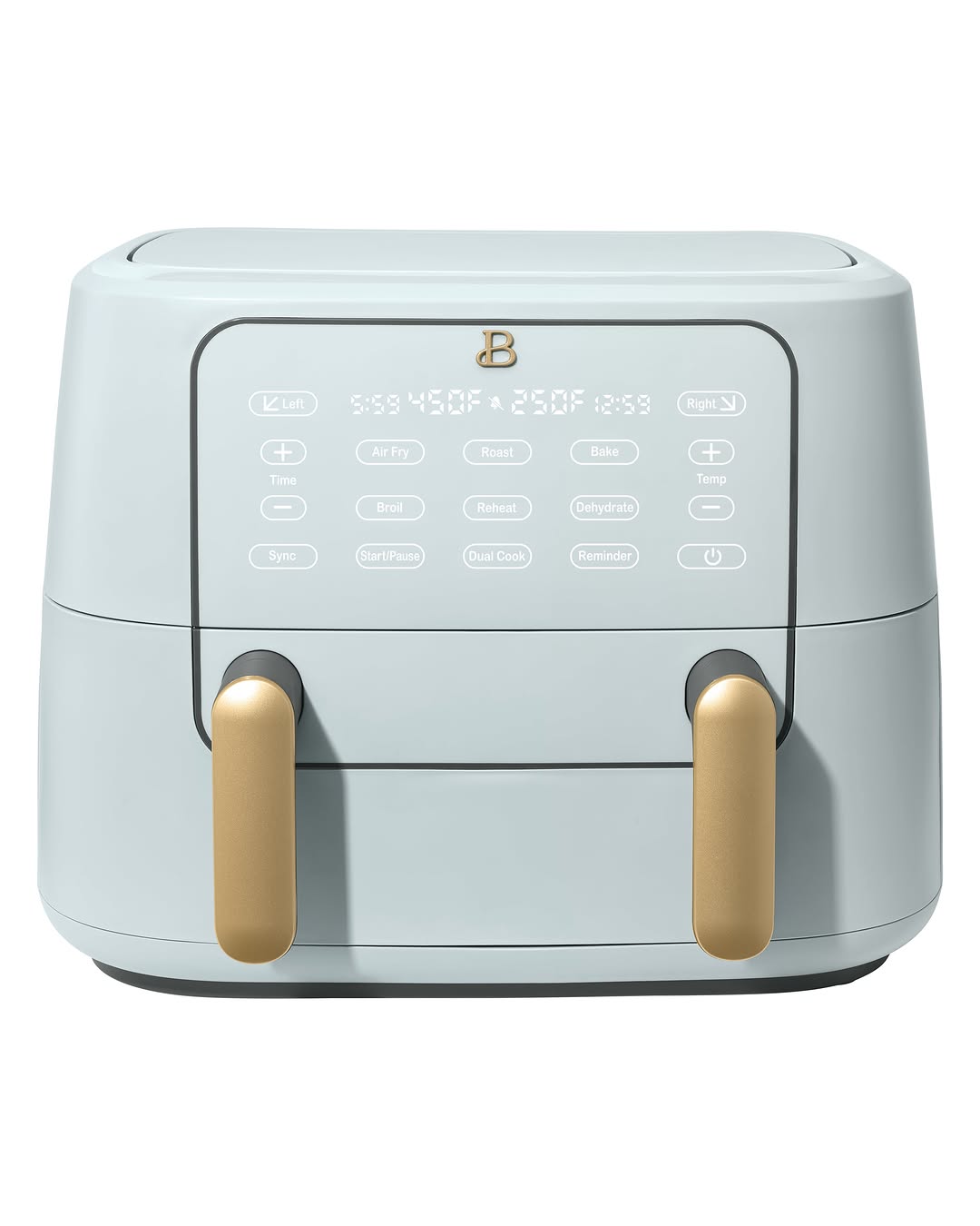 Beautiful 9 Qt Trizone Dual Basket Air Fryer, Evergood Ceramic Nonstick Coating, Hydrangea By Drew Barrymore