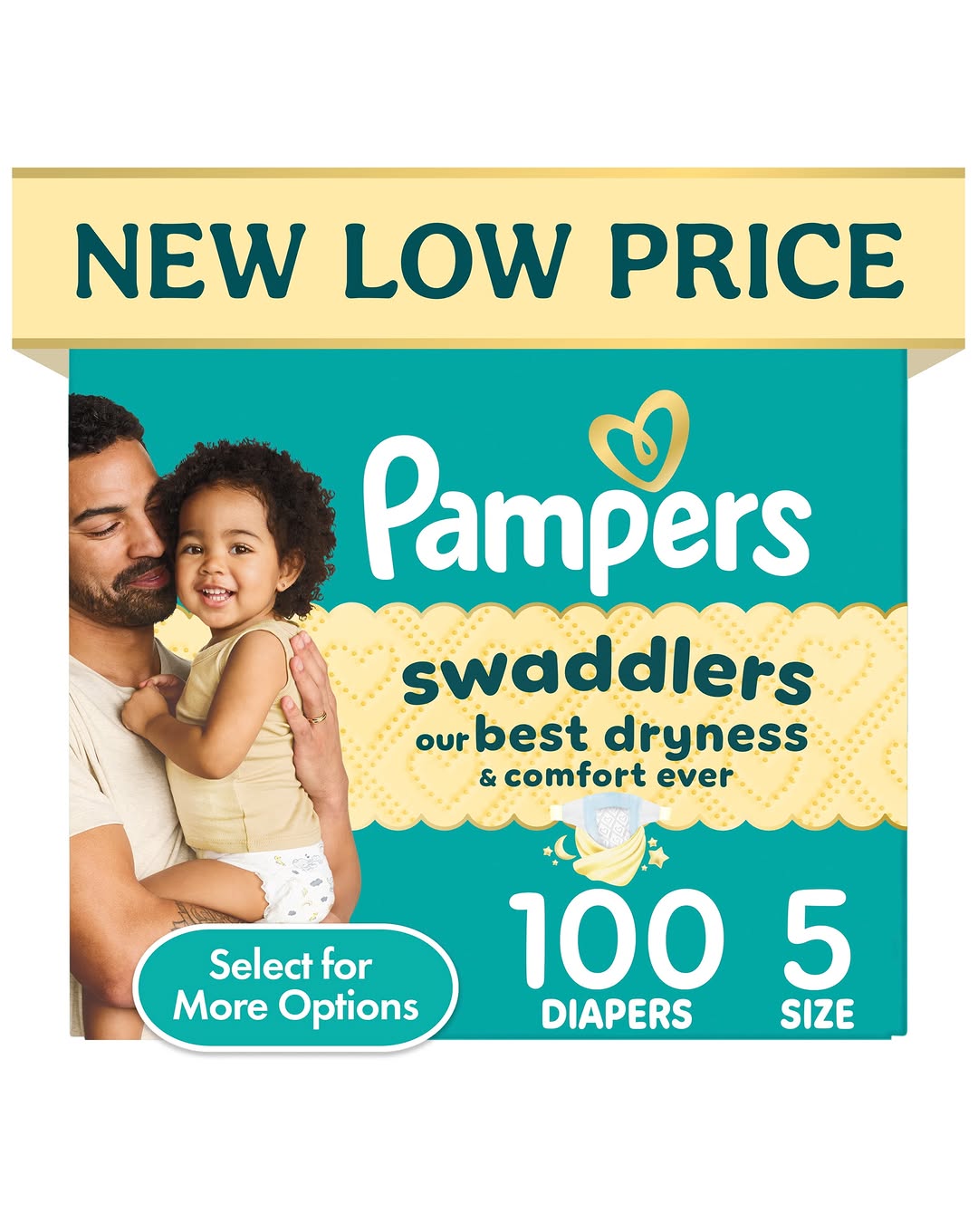 Pampers Swaddlers Fragrance Free Baby Diapers Size 5, 100 Count (select For More Options)