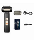 Men's Waterproof Electric Shaver And Hair Clipper - Durable Aluminum Alloy With Smart Display And Dual-ring Blade Guard
