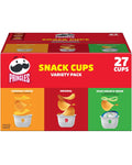 Pringles Potato Crisps Chips, Lunch Snacks, Snack Cups, Variety Pack, 19.3oz Box (27 Cups)