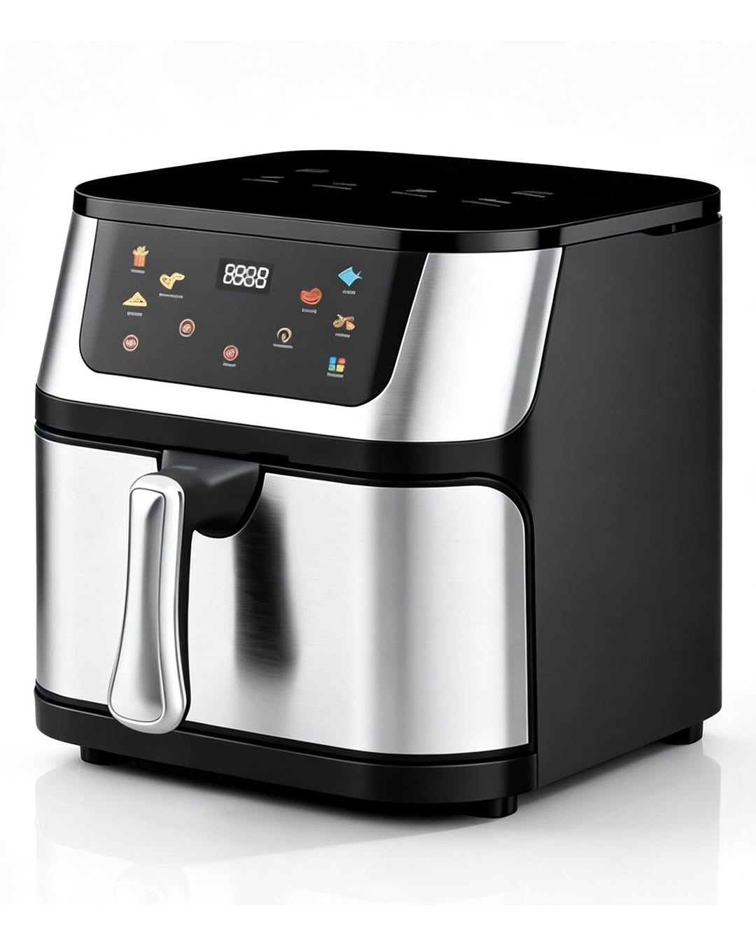 8.45-quart Air Fryer, 6 Cooking Functions + Digital Touch Controls - Stainless Steel, New