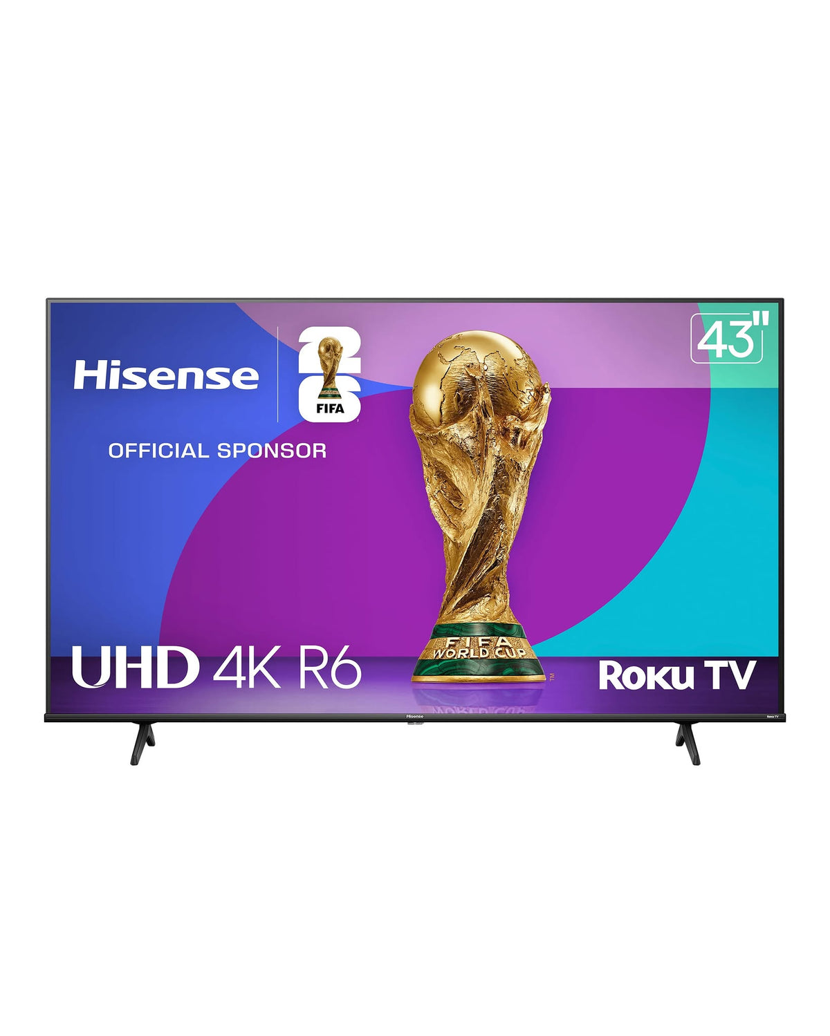 Hisense 43" Class 4k Uhd Led Lcd Smart Roku Tv Hdr R6 Series 43r6e3