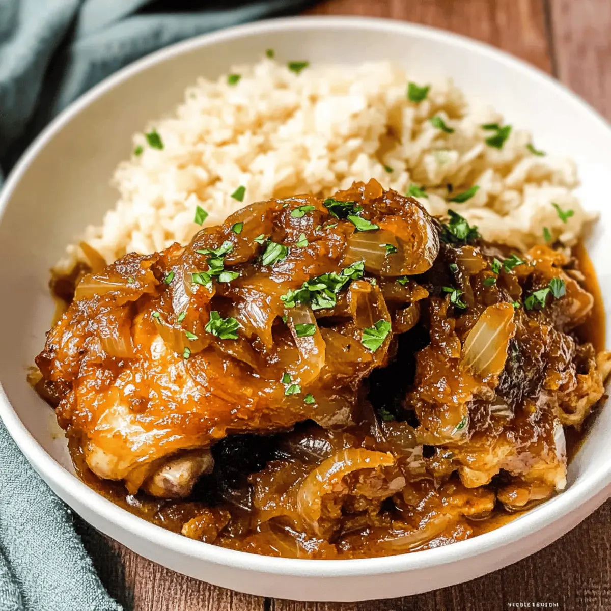 Poulet Yassa with Rice