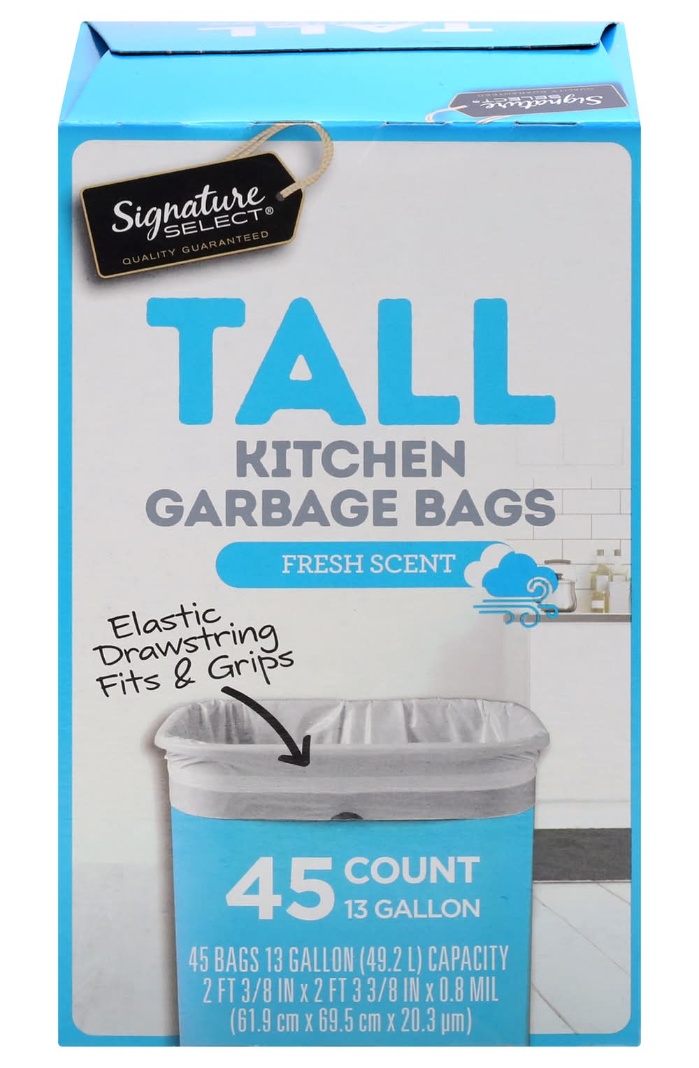Tall Kitchen Trash Bags 45 ct